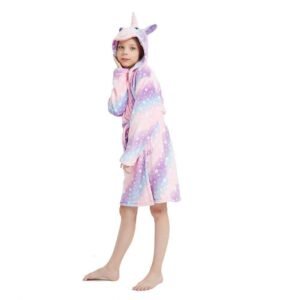 Girls Sleepwear Unicorn Kids Nightgown Bathrobe Flannel Baby Girls Hooded Towel For Girls Girls Sleepwear and Robes Toys, Kids and Babies