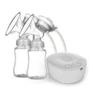 Electric Double Breast Pump Kit with 2 Milk Bottles USB Powerful Breast Massager Milk Extractor Electric breast pumps Mother and Baby Items Toys, Kids and Babies