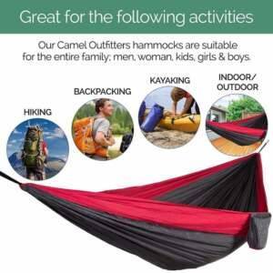 Nylon Color Matching Hammock – Ultra-Light Portable Outdoor Camping Hammock Furniture Home, Pet and Appliances Outdoor Furniture