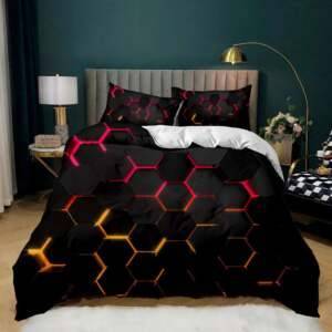 Bedding Set Geometric Theme Polyester Duvet Quilt Cover Bedding Sets Home Décor Home, Pet and Appliances