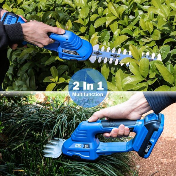Hedge Trimmer 2 in 1 Electric 20V Cordless Lawn Mower Garden Tools by PROSTORMER Garden Tools Tools Tools and Home Improvement