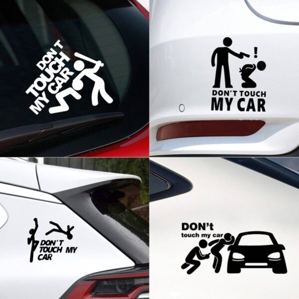 Funny Car Sticker Don’t Touch My Car Decals Stickers Creative Auto Decal Automobiles and Motorcycles Exterior Accessories
