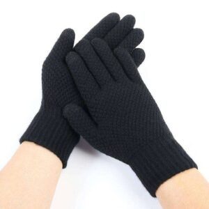 Thick Knitted Men Winter Gloves Two Layer Mitten Thicken Wool Men’s Accessories Men’s Fashion Men’s Scarves and Gloves