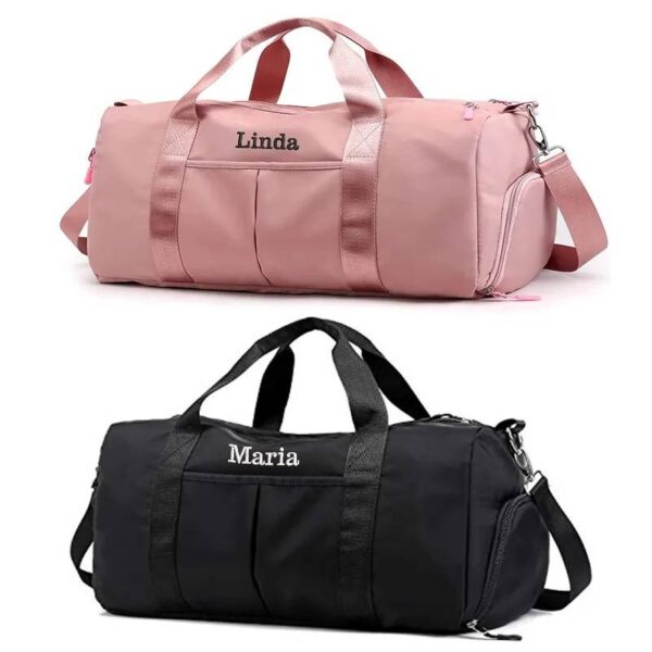 Duffel Bag Embroidered Gym Bag Shoe Compartment Bags and Shoes Luggage and Travel Bags