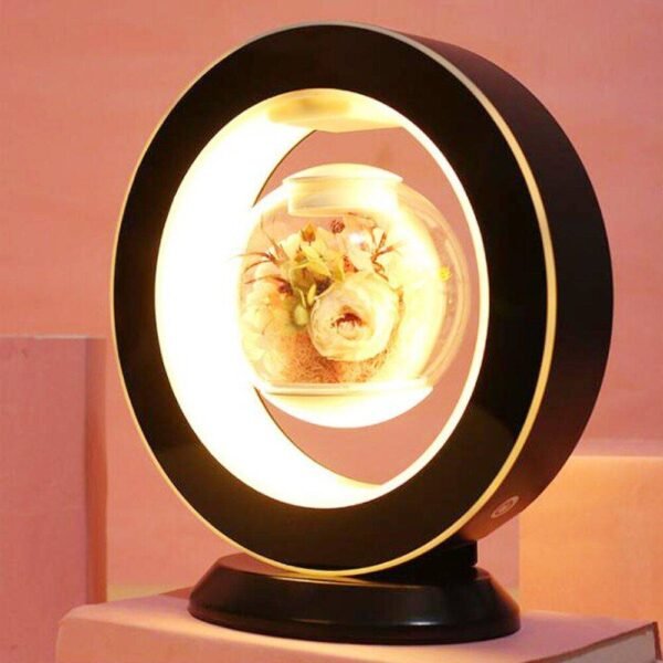 Magnetic Levitation Immortal Flower Decoration Creatives Lamp Floating Table LED Night Light Indoor Lighting Night Lights Tools and Home Improvement