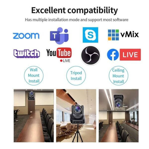 Camera Ptz 20x 30x Video with POE HDMI SDI USB output Computer, Office and Security Security and Protection Surveillance Items