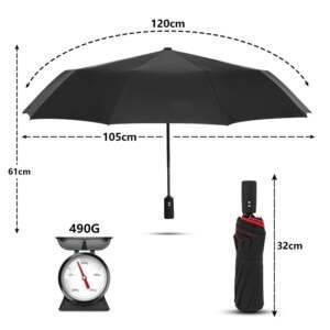 Umbrella Fully Automatic Men Women 10K Strong Large Umbrellas Parasol Home, Pet and Appliances Household Items Umbrellas