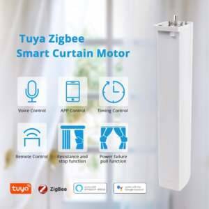 Smart Electric Curtain Motor with Remote Control Alexa Google Home Timer Automatic Curtain System Automatic Curtain Control System Smart Family Systems Tools and Home Improvement