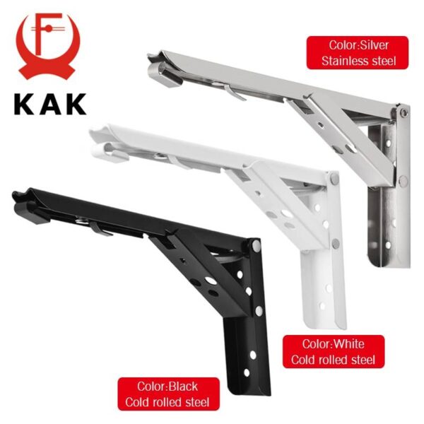 KAK Folding Shelf Brackets Heavy Duty Stainless Steel Collapsible Bracket Hardware Home Improvement Tools and Home Improvement