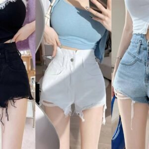 Street Flare Denim Modern Girls Short Jeans Women Fashion Upgrade Bottoms Women’s Clothing Women’s Fashion