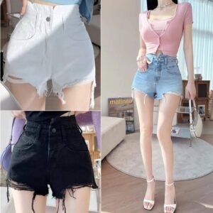 Street Flare Denim Modern Girls Short Jeans Women Fashion Upgrade Bottoms Women’s Clothing Women’s Fashion