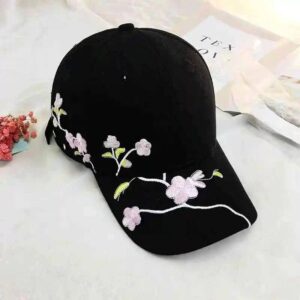 Blossom Under the Sun: Women’s Flower Embroidery Baseball Cap Caps and Hats Women’s Accessories Women’s Fashion