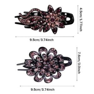 Hairpin Flower Leaf Duckbill Hair Claws Accessories for Women Shinning Ponytail Headwear Hairs Accessories Women’s Accessories Women’s Fashion