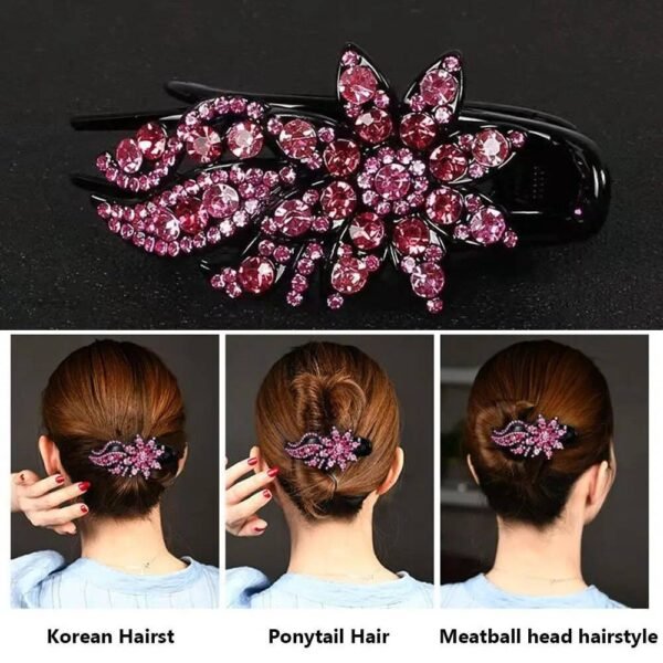 Hairpin Flower Leaf Duckbill Hair Claws Accessories for Women Shinning Ponytail Headwear Hairs Accessories Women’s Accessories Women’s Fashion