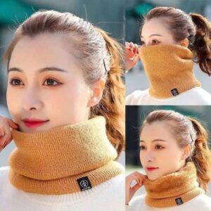 Frosty Elegance Knitted Ring Winter Scarf for Men and Women Men’s Accessories Men’s Fashion Men’s Scarves and Gloves