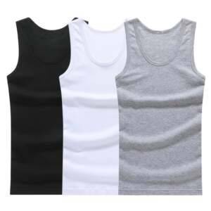 Ultimate Comfort Trio Hot Sale 3pcs 100% Cotton Men’s Sleeveless Tank Top Men’s Clothing Men’s Fashion Men’s Under Garments