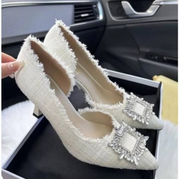 Elegance in Bloom Rhinestone Blossom Work Dress High Heel Shoes Bags and Shoes High Heels Women’s Shoes