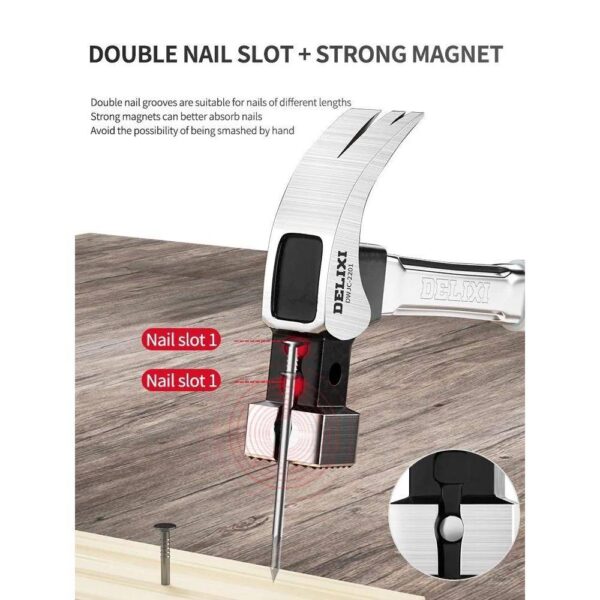 Craftsman’s Choice Magnum Hammer Multifunction Steel Hammer Magnetic Claw for Woodworking Mastery Hammer Hand Tools Tools Tools and Home Improvement