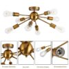 Futuristic Design, Modern Sputnik Ceiling Chandelier (8-Light Iron Spider Hanging Light) Chandeliers Indoor Lighting Tools and Home Improvement