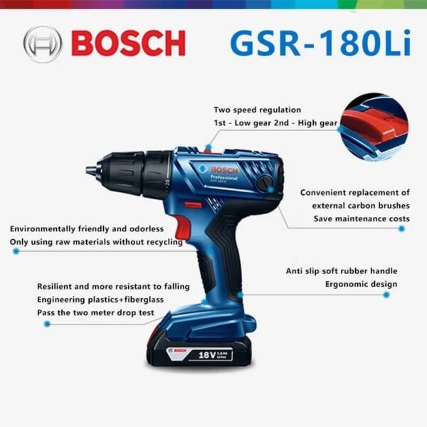 DynamoPrecision 18V Bosch Cordless Drill Precision Redefined Electric Drills and Screwdrivers Power Tools Tools Tools and Home Improvement