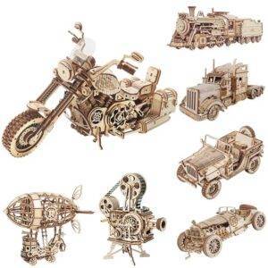 ROBOTIME Gear Maestro ROKR DIY Wooden Puzzle Intricate 3D Model Building Kit for Children and Teens Model Building Toys Toys, Games and Hobbies Toys, Kids and Babies