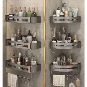 Contemporary Convenience Wall Mounted Shower Shelf Set Bathroom Accessories Sets Home, Pet and Appliances Household Items