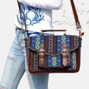 Heritage Hues Vintage Satchel National Handbag with Rich Bohemian Colors Bags and Shoes Shoulder Bags Women’s Bags
