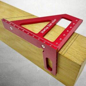 Aluminum Alloy Red Miter Triangle Ruler 45°/90° Woodworking Square Protractor – 3D Multi Angle Layout Measuring Tools Measurement and Analysis Tools Tools Tools and Home Improvement