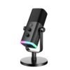 Dynamic USB/XLR Microphone with Headphone Jack and Mixer Support for Gaming and Streaming