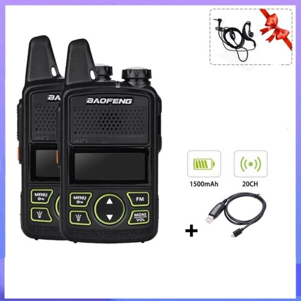 1/2/4PCS Baofeng BF-T1 Walkie-Talkie Lightweight Fun for All Ages