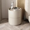 Versatile Solid Wood Side Table Round Bedside Cabinet or Sofa