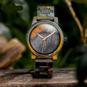 BOBOBIRD Wooden Men’s Watch Japanese Quartz, Wooden and Leather Strap