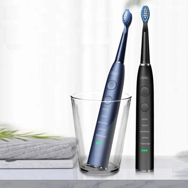 Seago Electric Sonic Toothbrush USB Rechargeable, IPX7, 4 Brush Heads