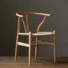 Stylish Wooden Y Cane Woven Chair Nordic Dining Chair for Modern Living Spaces