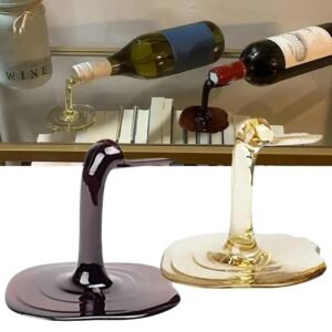 Spilled Wine Bottle Stand Unique and Stylish Wine Rack for Any Space