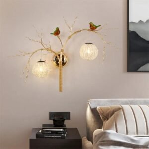 Modern Bird Nest Art Deco Wall Light Luxury LED Sconce for Living Room and Corridor