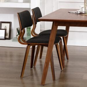 Scandinavian Wooden Backrest Chairs Modern Dining Room Seating