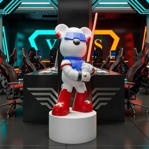 Lightsaber Violent Bear Sculpture Modern Floor Decoration