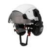 Industrial Hard Hat with Built-In Visor and Earmuffs ANSI Safety Helmet for Engineers