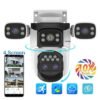 Four-Lens 20MP PTZ Security Camera Wireless Outdoor WiFi IP Cam with Human Tracking