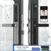 Waterproof Smart Lock TUYA App, Fingerprint and RFID, Keyless Aluminum/Glass Door Access