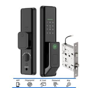 TUYA App Smart Lock Keyless Entry, Frosted Panel, IC Card, and Fingerprint Access