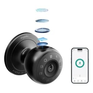 Arpha Smart Lock D260 Secure Fingerprint Door Knob with Keypad and App Control