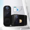 Smart Door Lock with Double-Sided Fingerprint, IP66 Waterproof, Bluetooth and Passcode