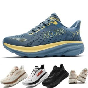 Comfortable Men's Athletic Shoes Thick Sole Sneakers for Daily Running and Workouts