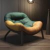 High Rebound Cowhide Leisure Sofa Italian Minimalist Light Luxury Living Room Chair