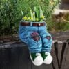 Resin Pants Flower Pot Statue Decorative Jeans Planter for Indoor and Outdoor Succulents