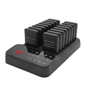 16-Pager Wireless Calling System Coaster Buzzer Bell Set for Coffee Shops, Bars and Fast Food