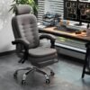 Ergonomic Reclining Computer Desk Chair with Latex Seat for Home Office
