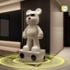 Trendy Bear Sculpture with LED Base Light Luxury Home Decor Accent